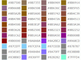 颜色代码表 颜色代码查询 网页颜色代码对照表